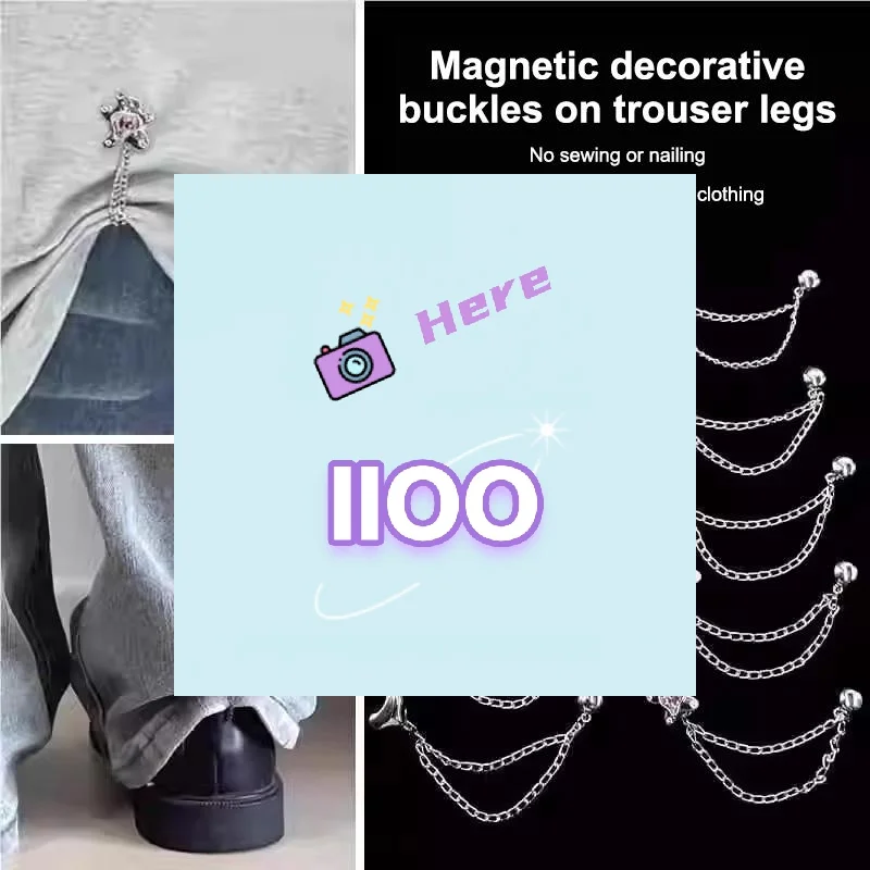 【IIOO】Magnetic Clothing Clips Detachable Nail Free Chain Clips Seam Free Leg Fixing Closure Buckle Length Shortening Tool
【IIOO】Magnetic Clothing Clips Detachable Nail Free Chain Clips Seam Free Leg Fixing Closure Buckle Length Shortening Tool