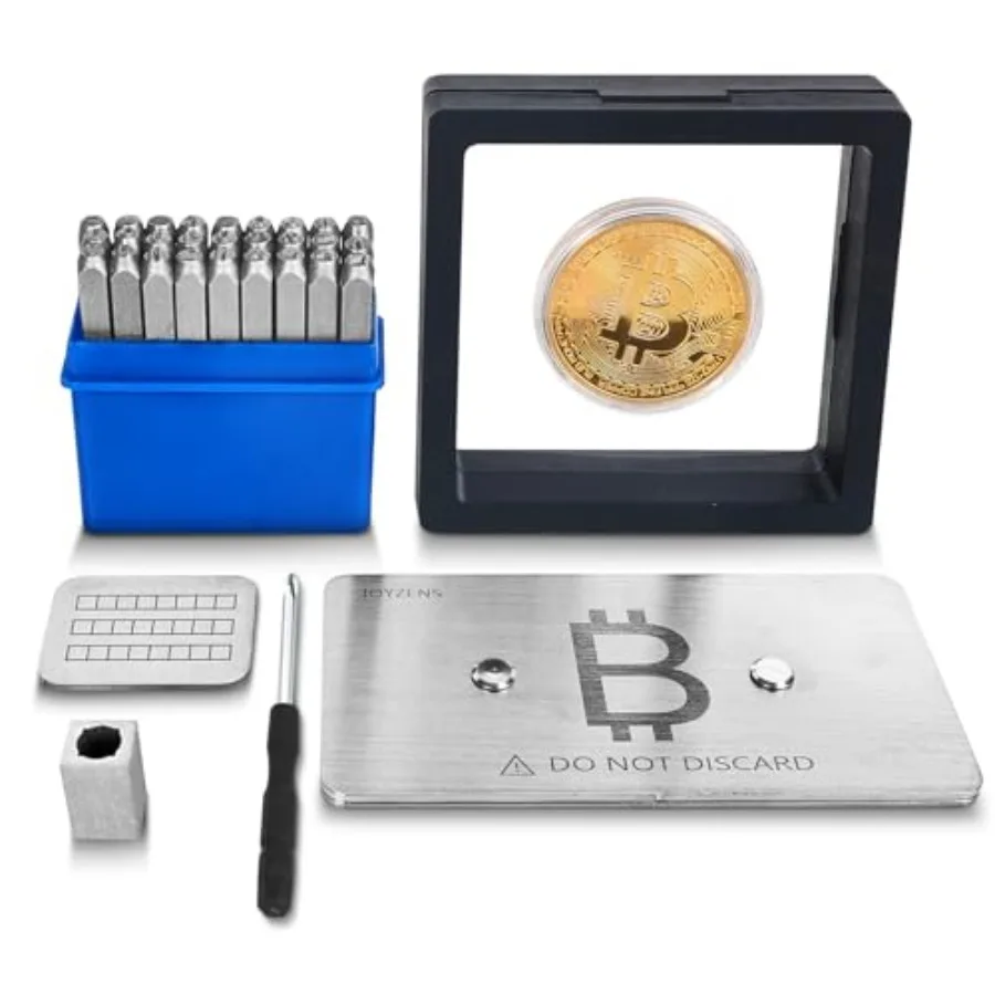 96-Word Seed Phrase Plate Backup with Letter Stamps and Positioning Tool, 48 96 Word Capacity for Crypto Hardware Wallets
96-Word Seed Phrase Plate Backup with Letter Stamps and Positioning Tool, 48 96 Word Capacity for Crypto Hardware Wallets
