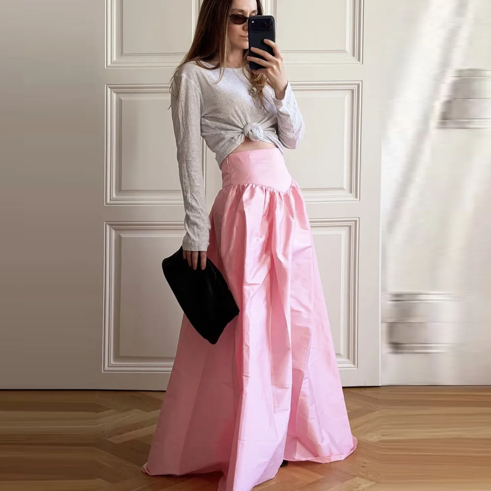 Pink Long Maxi Skirt High Waist Satin Long Evening Skirt Office Lady Party Wear Birthday Skirt
Pink Long Maxi Skirt High Waist Satin Long Evening Skirt Office Lady Party Wear Birthday Skirt