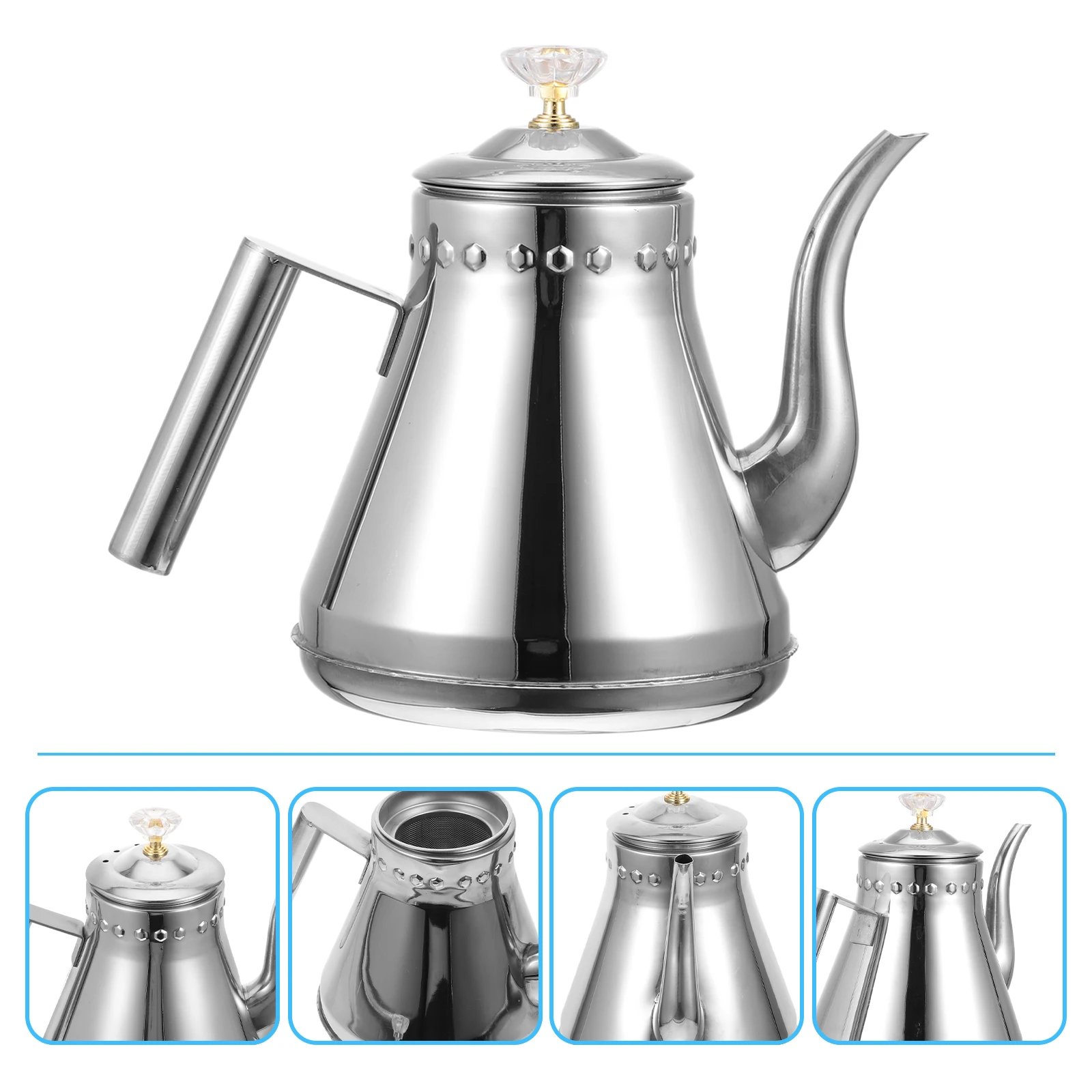 Stainless Steel Tea Kettle Ergonomic Handle Water Boiling Kettle For Home Kitchen Silver Thicken Rust-Proof Universal
Stainless Steel Tea Kettle Ergonomic Handle Water Boiling Kettle For Home Kitchen Silver Thicken Rust-Proof Universal