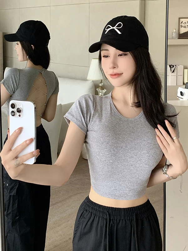 Летняя футболка Slim Fit ort Sve Женская сексуальная девушка с накладкой на грудь Живот ow ort Длина круглый топ из смеси хлопка Ne
Летняя футболка Slim Fit ort Sve Женская сексуальная девушка с накладкой на грудь Живот ow ort Длина круглый топ из смеси хлопка Ne
