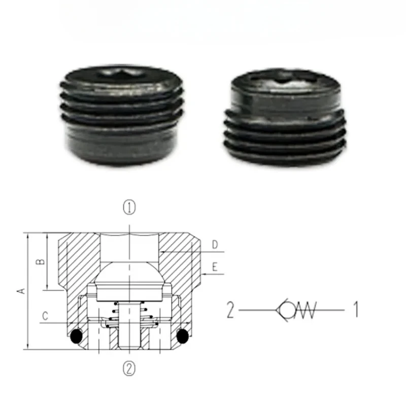 Thread insertion built-in tubular reverse valve reverse G1/8, G1/4, G3/8, G1/2, G3/4 one-way valve(1PCS)
Thread insertion built-in tubular reverse valve reverse G1/8, G1/4, G3/8, G1/2, G3/4 one-way valve(1PCS)