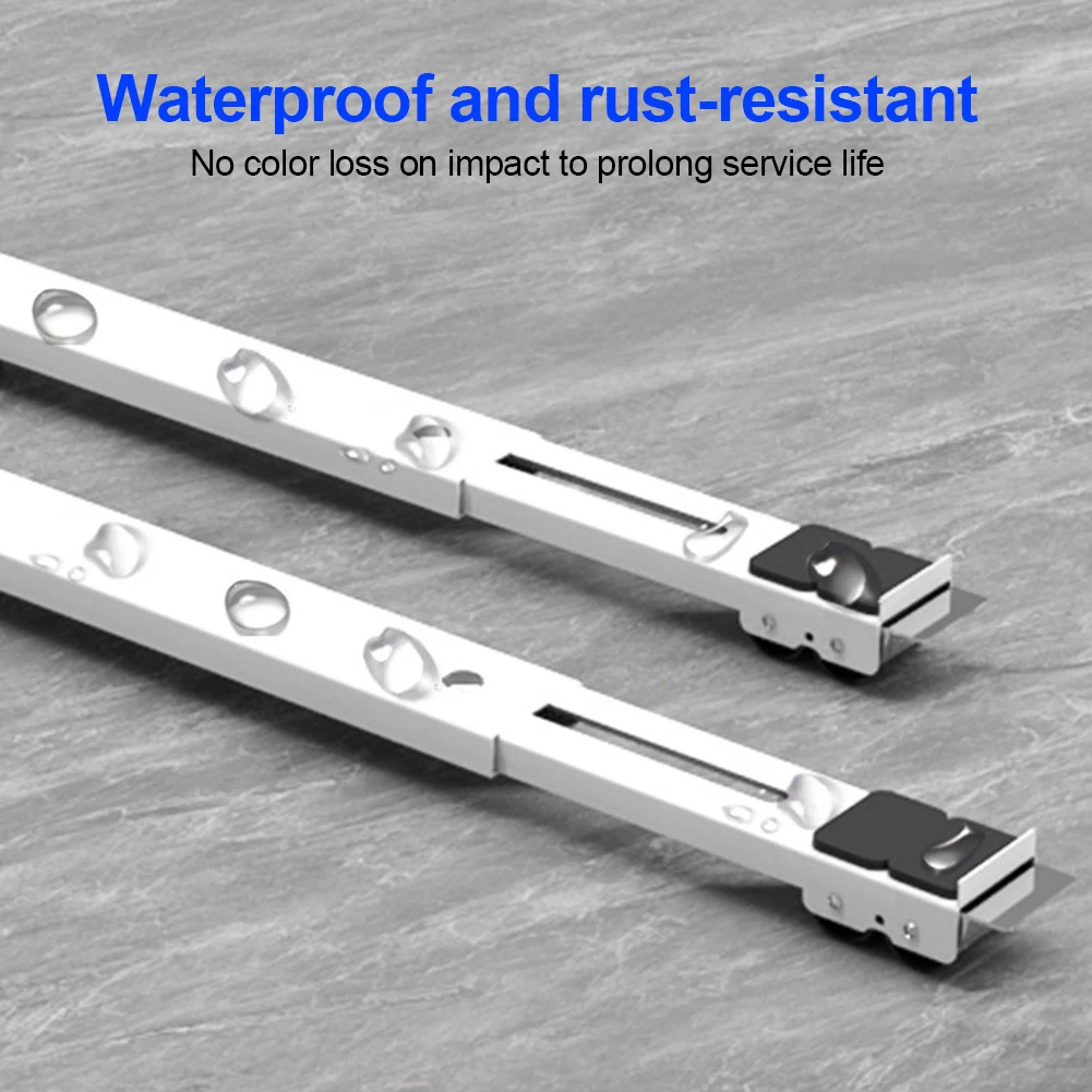 2Pcs Refrigerator Base Holder Non Slip Mobile Roller Bracket Extensible Mobile Roller for Washing Machine