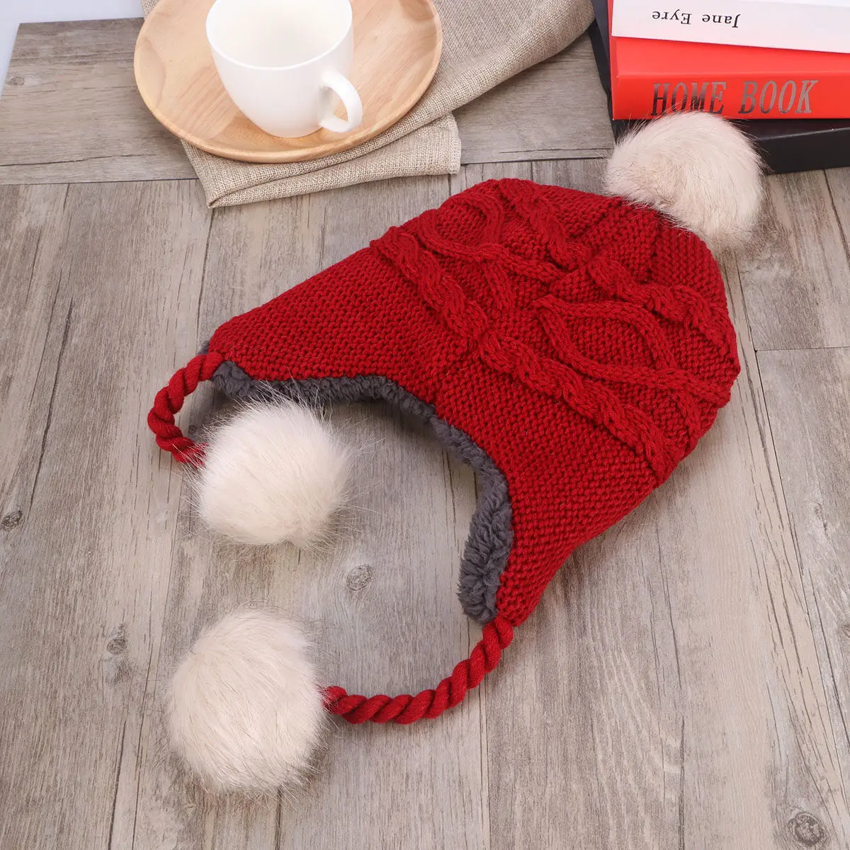 Women Winter Hat Knit Beanie with Ear Flaps Pom Pom Ties Soft Thick Warm Acrylic Material Ski Snowboarding Outdoor Cold Weather
Women Winter Hat Knit Beanie with Ear Flaps Pom Pom Ties Soft Thick Warm Acrylic Material Ski Snowboarding Outdoor Cold Weather