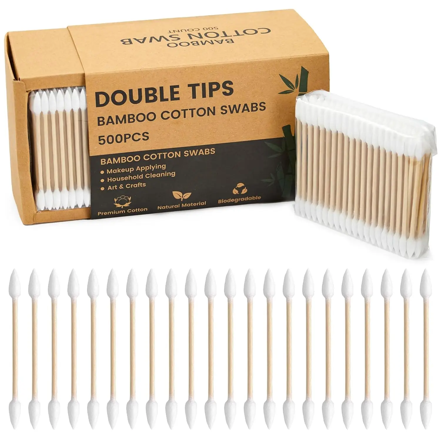 Pointed Tip Cotton Swabs 500 Count with Wooden Stick for Makeup, Nail Art, Cleaning & Crafts
Pointed Tip Cotton Swabs 500 Count with Wooden Stick for Makeup, Nail Art, Cleaning & Crafts