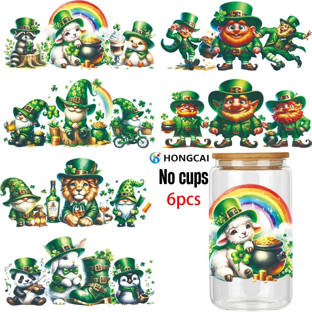 6-Piece St. Patrick's Day UV DTF Stickers, Fits 16-Ounce Cups, Suitable for Glassware, Phone Cases, and More DIY Decorations
6-Piece St. Patrick's Day UV DTF Stickers, Fits 16-Ounce Cups, Suitable for Glassware, Phone Cases, and More DIY Decorations