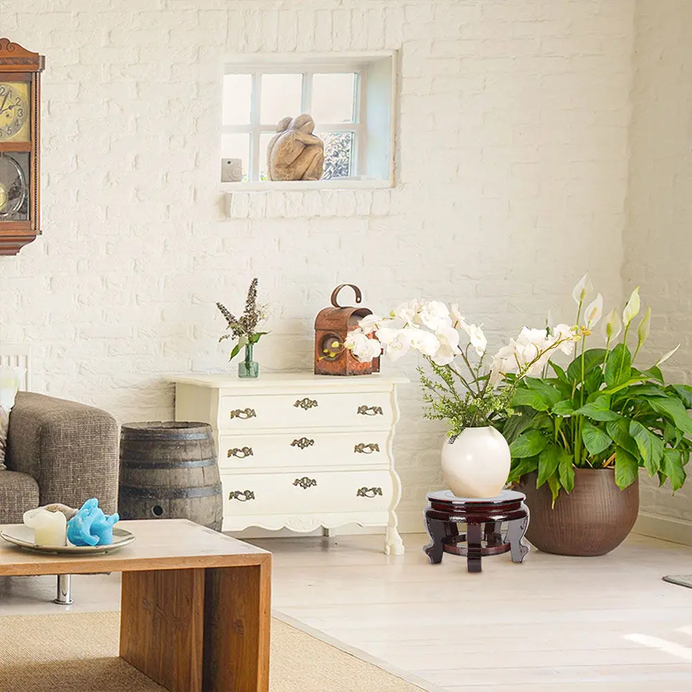 Decorative Wooden Display Base Versatile Round Solid Wood Rack for Handicrafts Buddha Statue Bonsai Planter Home Office
Decorative Wooden Display Base Versatile Round Solid Wood Rack for Handicrafts Buddha Statue Bonsai Planter Home Office