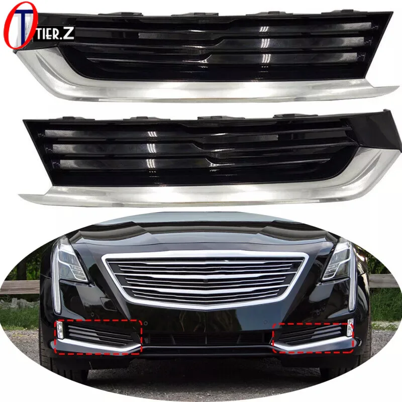 Для Cadillac CT6 2016, рамка противотуманной фары, передний бампер, черная решетка из АБС-пластика, автомобильные аксессуары, автозапчасти OE No 84086027 84086028 
Для Cadillac CT6 2016, рамка противотуманной фары, передний бампер, черная решетка из АБС-пластика, автомобильные аксессуары, автозапчасти OE No 84086027 84086028