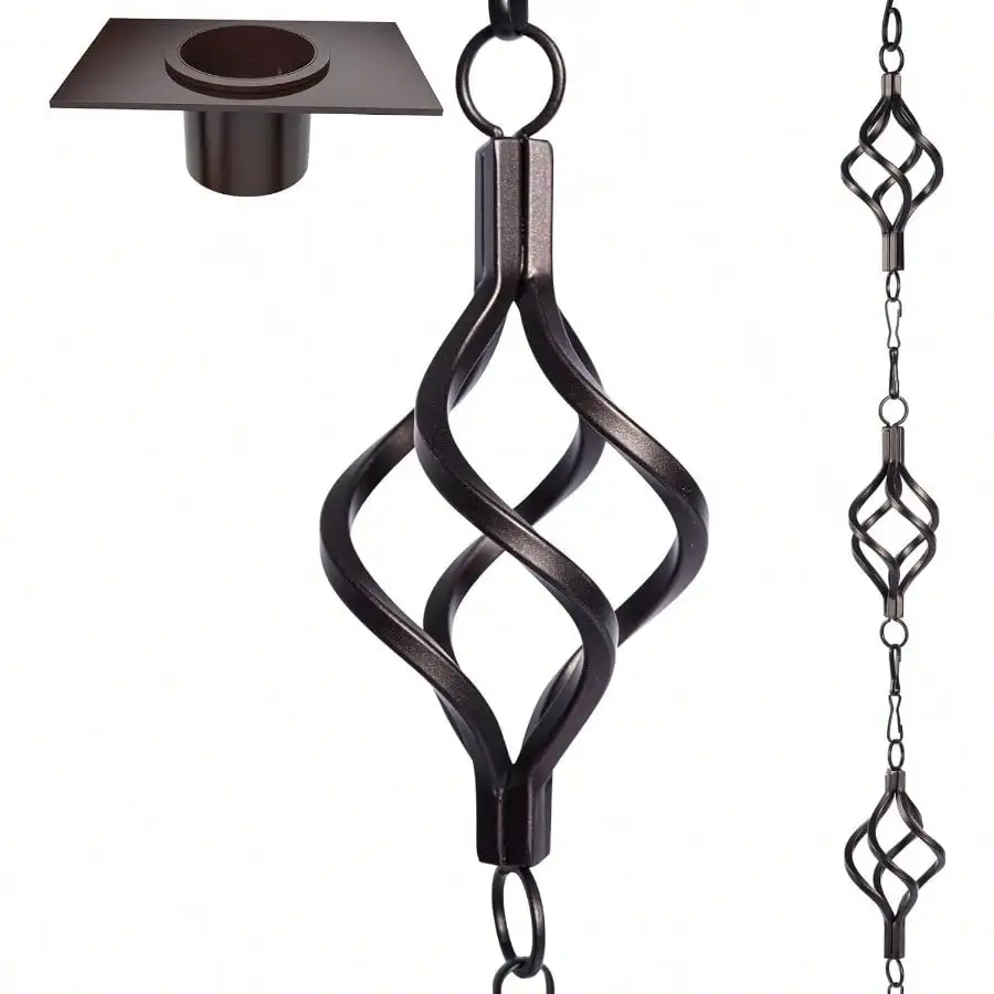 Rain Chain Bird Cage Set 8.5Ft Not Rust Wrought Iron Rain Chains For Gutters With Adapter Gotta Drain And Sturdy Anchoring 13 Cups 1 Hook Adjustable Length For Garden Decorative Coffee
Rain Chain Bird Cage Set 8.5Ft Not Rust Wrought Iron Rain Chains For Gutters With Adapter Gotta Drain And Sturdy Anchoring 13 Cups 1 Hook Adjustable Length For Garden Decorative Coffee