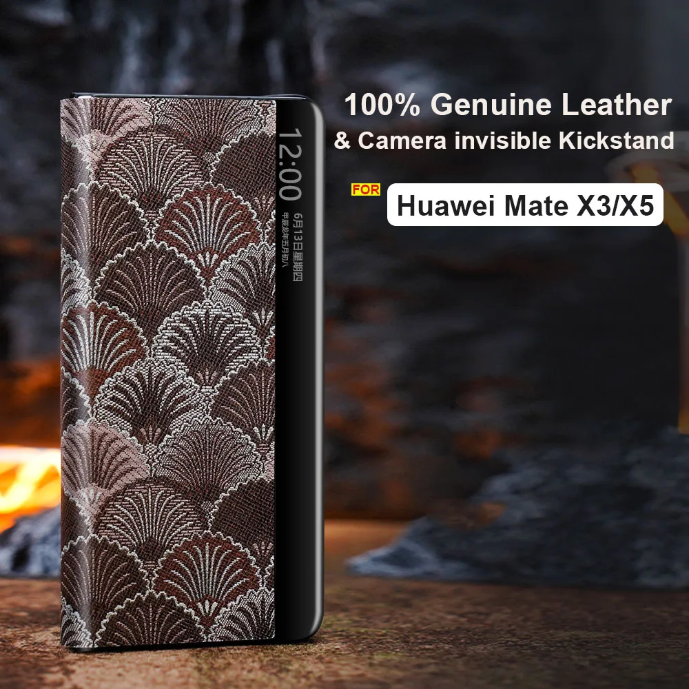 Luxury Window view Genuine Flip Leather Retro Magnetic Case For Huawei Mate X3 X5 Phone cover Fan pattern kickStand Skin Funda
Luxury Window view Genuine Flip Leather Retro Magnetic Case For Huawei Mate X3 X5 Phone cover Fan pattern kickStand Skin Funda