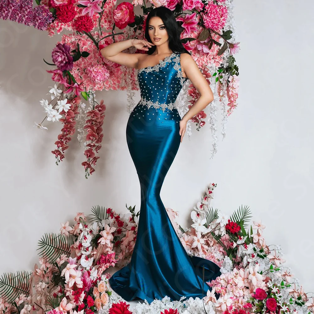 Latest Arrival Blue Evening Dresses Mermaid 2024 Prom Party Dresses One Shoulder Sleeveless Wedding Guest Gowns Crystal Beaded
Latest Arrival Blue Evening Dresses Mermaid 2024 Prom Party Dresses One Shoulder Sleeveless Wedding Guest Gowns Crystal Beaded