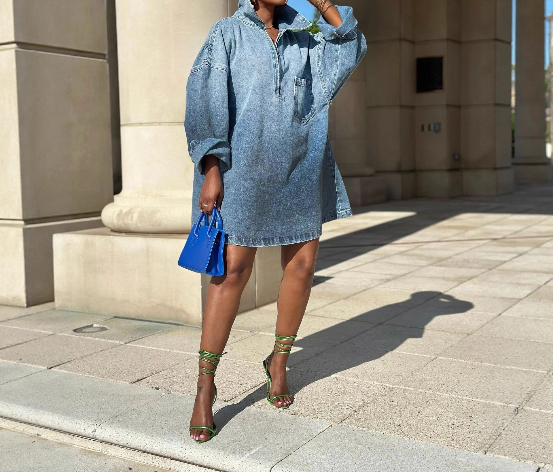 2026 Spring and Autumn New Casual Fashion Loose Gradual Change Shirt Denim Dress
2026 Spring and Autumn New Casual Fashion Loose Gradual Change Shirt Denim Dress