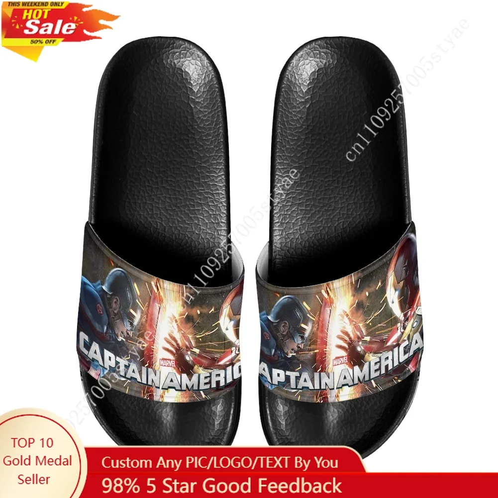 Marvel Captain America Steve Rogers Slippers Home Water Shoes Men Women Teenagers Beach Pool Sandals Custom Summer Slipper
Marvel Captain America Steve Rogers Slippers Home Water Shoes Men Women Teenagers Beach Pool Sandals Custom Summer Slipper