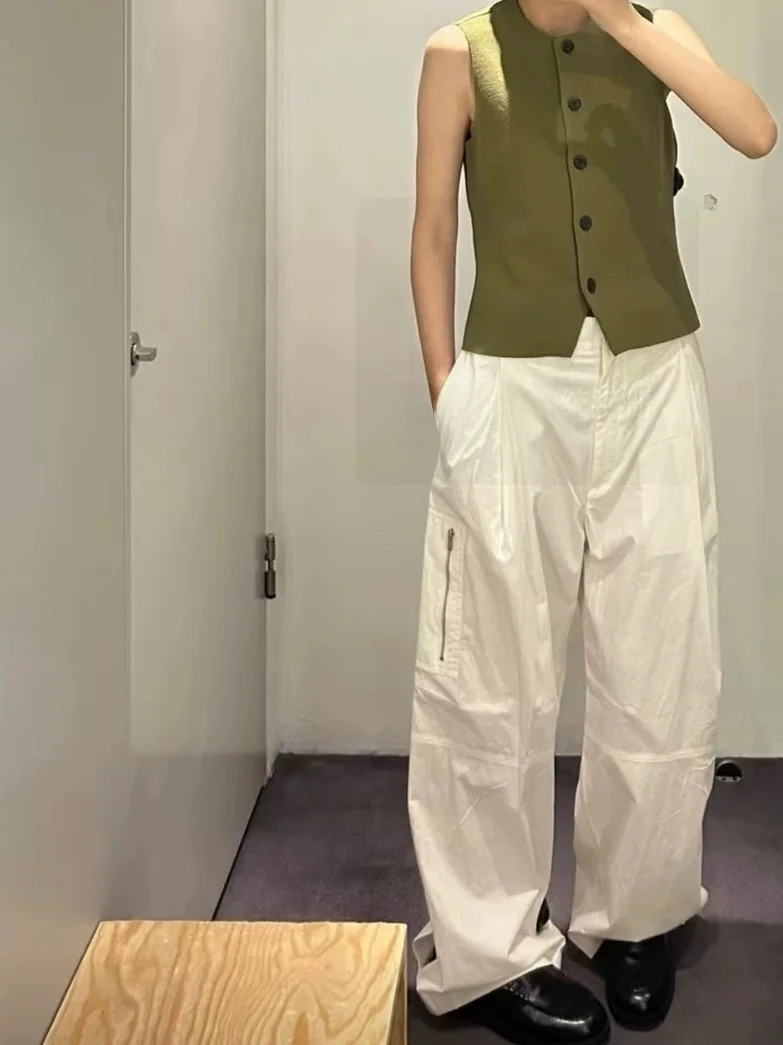 Nordic Style Casual Loose Workwear Trousers Women's Spring Autumn New Zipper Pocket Bucket Type Long Pants Cotton Blend
Nordic Style Casual Loose Workwear Trousers Women's Spring Autumn New Zipper Pocket Bucket Type Long Pants Cotton Blend