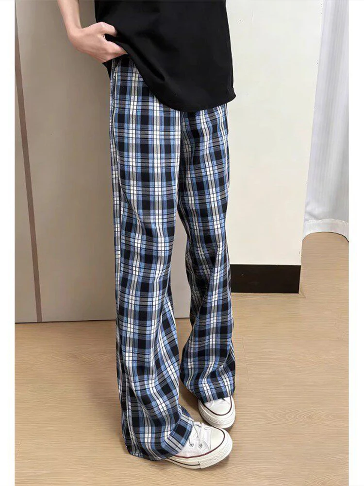 Blue Plaid Straight Leg Fitness Sports Pants Thin Summer Casual Loose Style Men Women Leisure Pants Fashionable Urban Style
Blue Plaid Straight Leg Fitness Sports Pants Thin Summer Casual Loose Style Men Women Leisure Pants Fashionable Urban Style