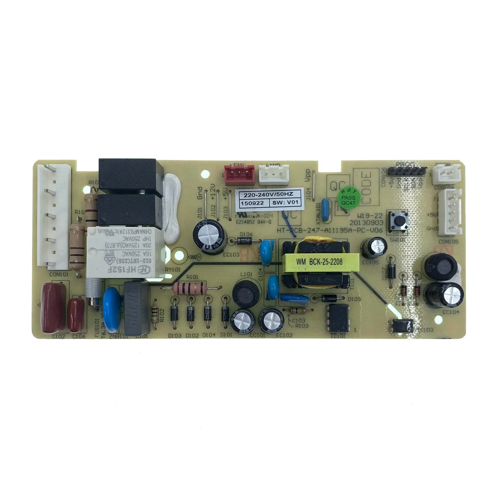 W19-22 Candy / Hoover Refrigerator Circuit Board Fridge Main PCB Power Control Board HT-PCB-247-A11195A-PC-V06
W19-22 Candy / Hoover Refrigerator Circuit Board Fridge Main PCB Power Control Board HT-PCB-247-A11195A-PC-V06