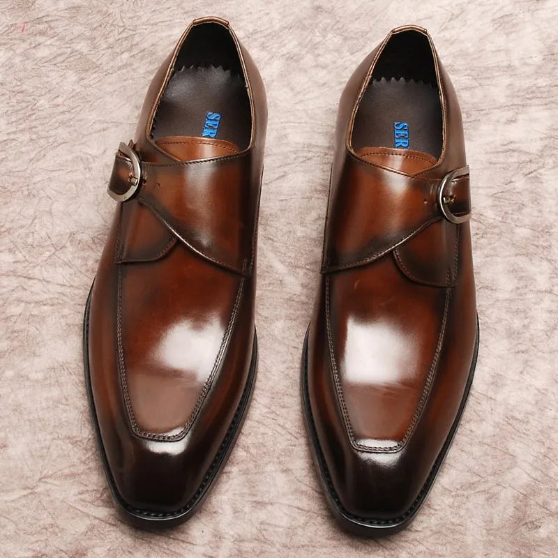 Vintage Monk Strap Dress Shoes Handmade Distressed Genuine Leather British Style Mens Business Formal Shoes
Vintage Monk Strap Dress Shoes Handmade Distressed Genuine Leather British Style Mens Business Formal Shoes