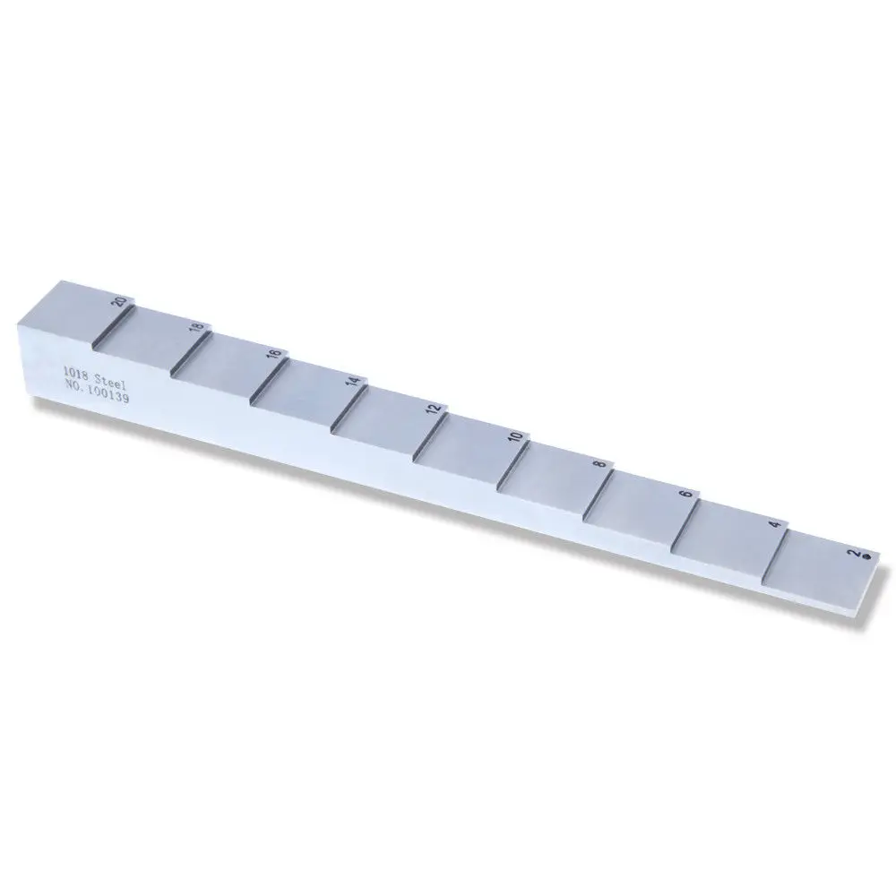 YUSHI 1018 Steel Calibration Block 10 Step for Ultrasonic Thickness Gauge 2-20mm OEM
YUSHI 1018 Steel Calibration Block 10 Step for Ultrasonic Thickness Gauge 2-20mm OEM
