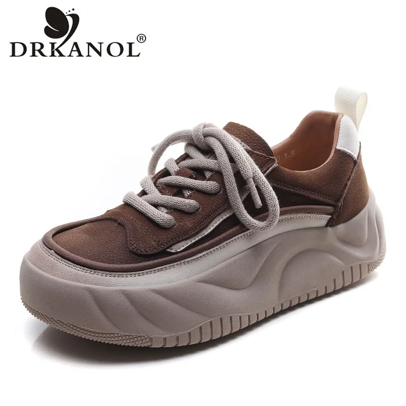 DRKANOL 2024 Spring Women Flat Platform Shoes 100% Genuine Leather Mixed Colors Lace-Up Casual Sneakers Women Board Shoes Lady
DRKANOL 2024 Spring Women Flat Platform Shoes 100% Genuine Leather Mixed Colors Lace-Up Casual Sneakers Women Board Shoes Lady