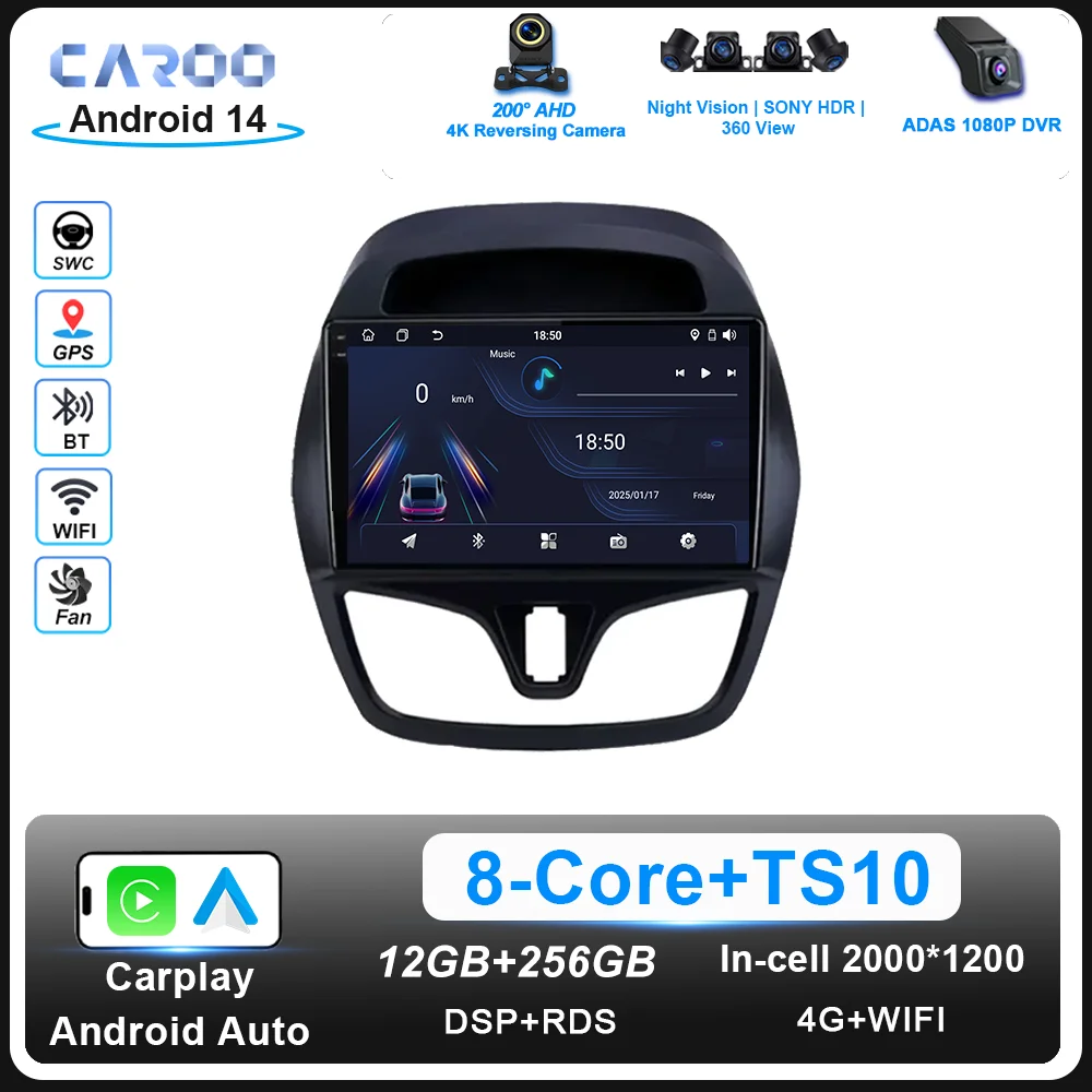 Car Android Radio Stereo GPS Navigation For Chevrolet Spark Beat 2015 - 2017 Auto Multimidia Player Head Unit Carplay 2DIN DVD
Car Android Radio Stereo GPS Navigation For Chevrolet Spark Beat 2015 - 2017 Auto Multimidia Player Head Unit Carplay 2DIN DVD