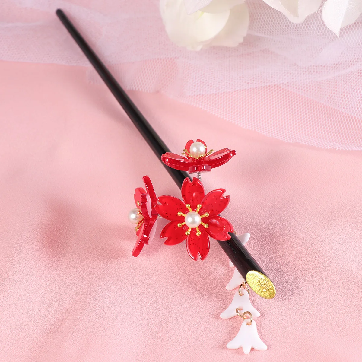 Acrylic Vintage Cherry Blossom Hairpin Red Cluster Tassel Flower Clip Elegant Hair Accessories for Wedding Birthday Anniversary
Acrylic Vintage Cherry Blossom Hairpin Red Cluster Tassel Flower Clip Elegant Hair Accessories for Wedding Birthday Anniversary