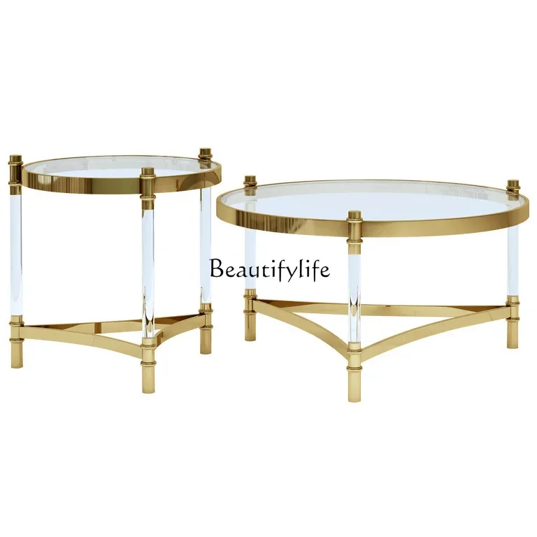yj9 Fashionable Light Luxury Acrylic Coffee Table Postmodern Transparent Stainless Steel Glass Flower Stand Side Table Set
yj9 Fashionable Light Luxury Acrylic Coffee Table Postmodern Transparent Stainless Steel Glass Flower Stand Side Table Set