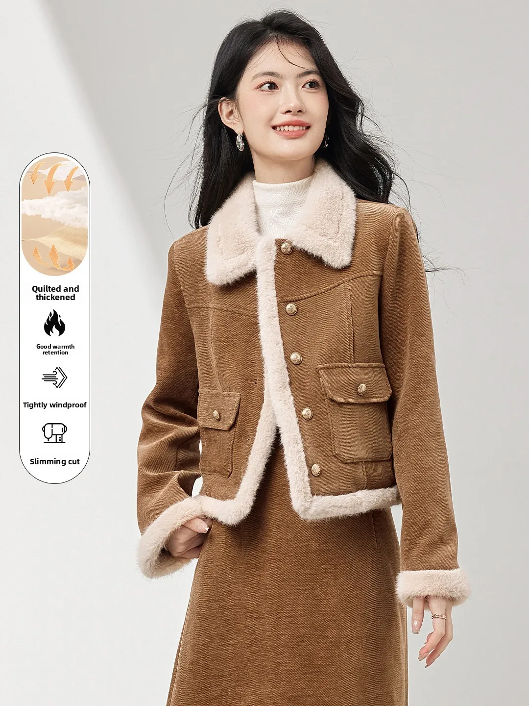 Xin Fei Yu Women's ort Quilted Jaet Warm Cotton Lined Outerwear Casual Slim Fit Long Sve Polyester Fiber Coat
Xin Fei Yu Women's ort Quilted Jaet Warm Cotton Lined Outerwear Casual Slim Fit Long Sve Polyester Fiber Coat