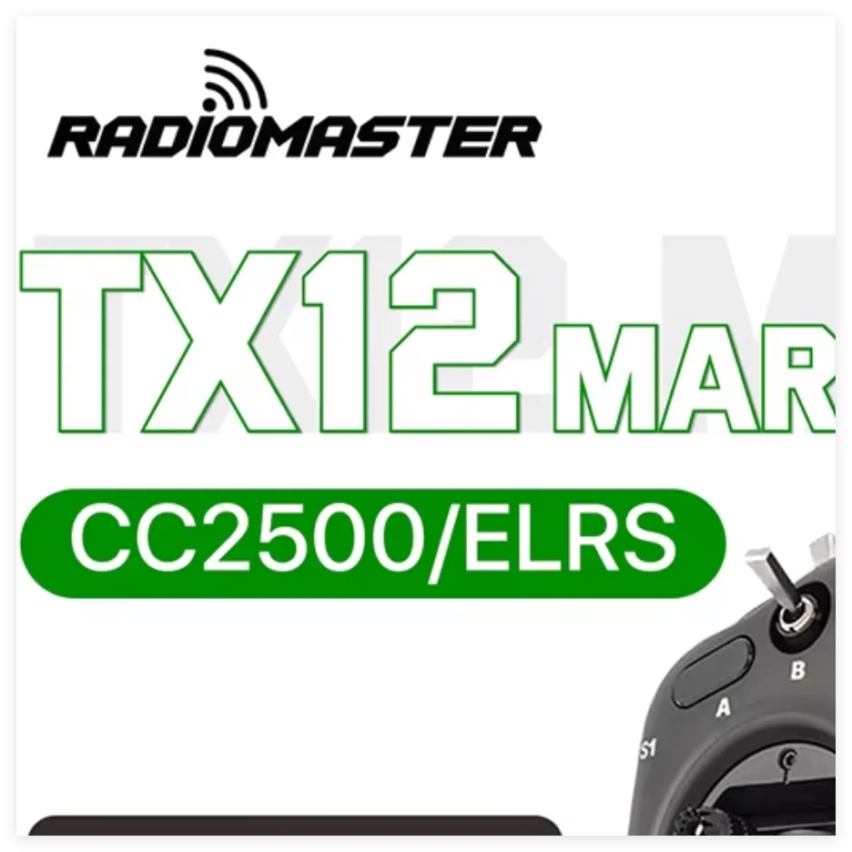 RADIOMASTER TX12 MK II Radio Controller CC2500/ELRS EdgeTX OpenTX 2.4GHz Hall Gimbals
RADIOMASTER TX12 MK II Radio Controller CC2500/ELRS EdgeTX OpenTX 2.4GHz Hall Gimbals