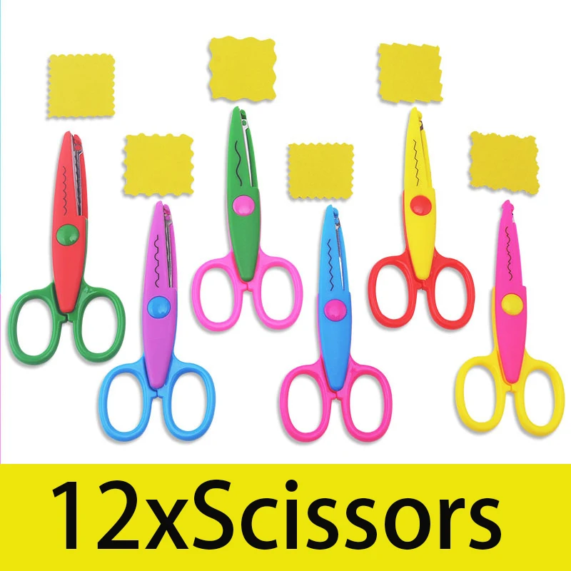 12Pcs DIY Decorative Craft Scissors Album Lace Scissors Card Photo Pattern Scissors for Kids Craft
12Pcs DIY Decorative Craft Scissors Album Lace Scissors Card Photo Pattern Scissors for Kids Craft