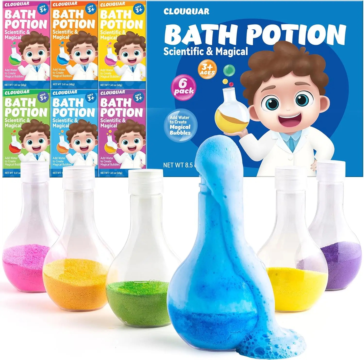 Kids Bath Bomb Potions, 6 Pack Non-Toxic Fizzy Bubble Bath Explosions, Colorful Burst Bath Potions for Kids, Fun Educational
Kids Bath Bomb Potions, 6 Pack Non-Toxic Fizzy Bubble Bath Explosions, Colorful Burst Bath Potions for Kids, Fun Educational