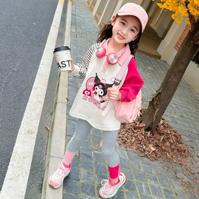 Kuromi Anime Kawaii Sanrio Ins, модная толстовка с длинными рукавами, милый комплект из двух предметов для новорожденных 2025 года, рубашка, брюки, подарки для детей
Kuromi Anime Kawaii Sanrio Ins, модная толстовка с длинными рукавами, милый комплект из двух предметов для новорожденных 2025 года, рубашка, брюки, подарки для детей