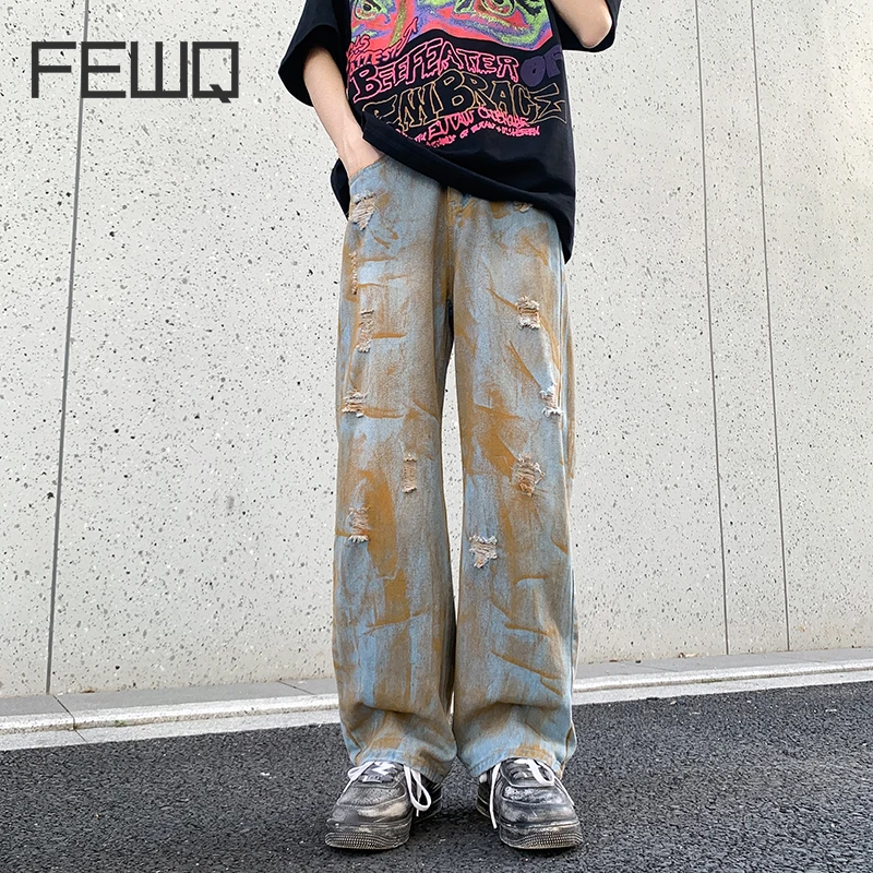 FEWQ Tie Dyed Men's Jeans High Street Trendy Straight Leg Casual Wide Leg Pants 2024 Vintage American Style Culture 24X9100
FEWQ Tie Dyed Men's Jeans High Street Trendy Straight Leg Casual Wide Leg Pants 2024 Vintage American Style Culture 24X9100