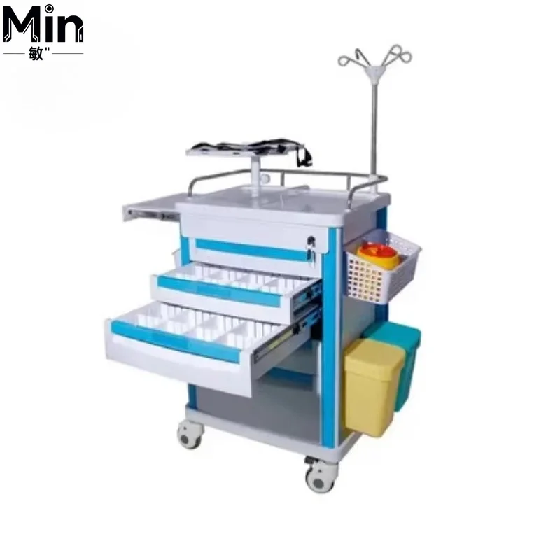 ABS Medical Trolley with Wheels, Multi-Size 5 Drawers Hospital Utility Cart
ABS Medical Trolley with Wheels, Multi-Size 5 Drawers Hospital Utility Cart