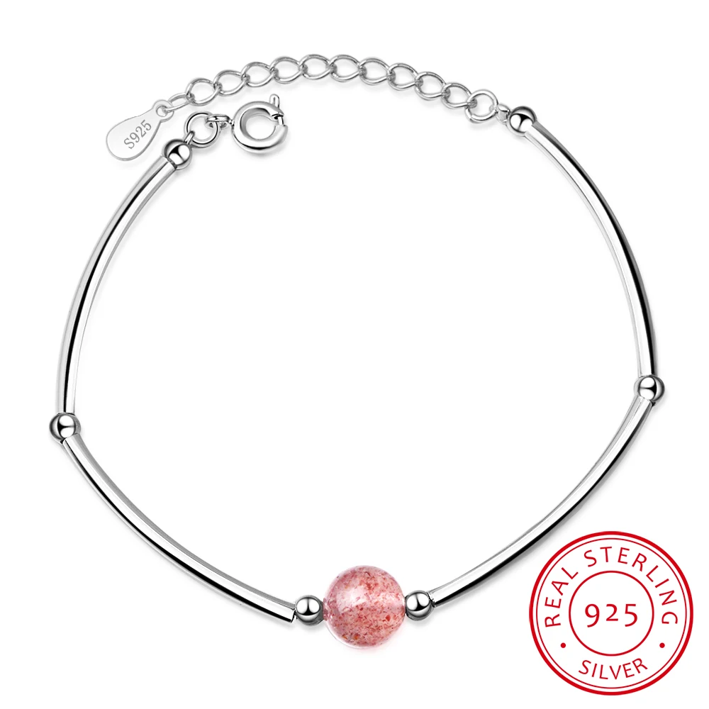 Real 925 Sterling Silver Beads Chain Strawberry Crystal New Bracelet For Women Gothic Fine Jewelry Accessories
Real 925 Sterling Silver Beads Chain Strawberry Crystal New Bracelet For Women Gothic Fine Jewelry Accessories