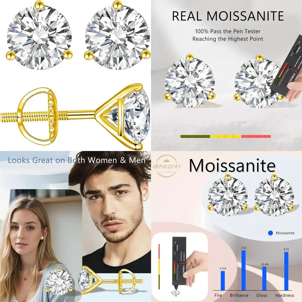 Женские серьги-гвинты из стерлингового серебра с муассанитом, гипоаллергенные серьги с лабораторным покрытием из 18-каратного золота, долговечные гипоалло
Женские серьги-гвинты из стерлингового серебра с муассанитом, гипоаллергенные серьги с лабораторным покрытием из 18-каратного золота, долговечные гипоалло