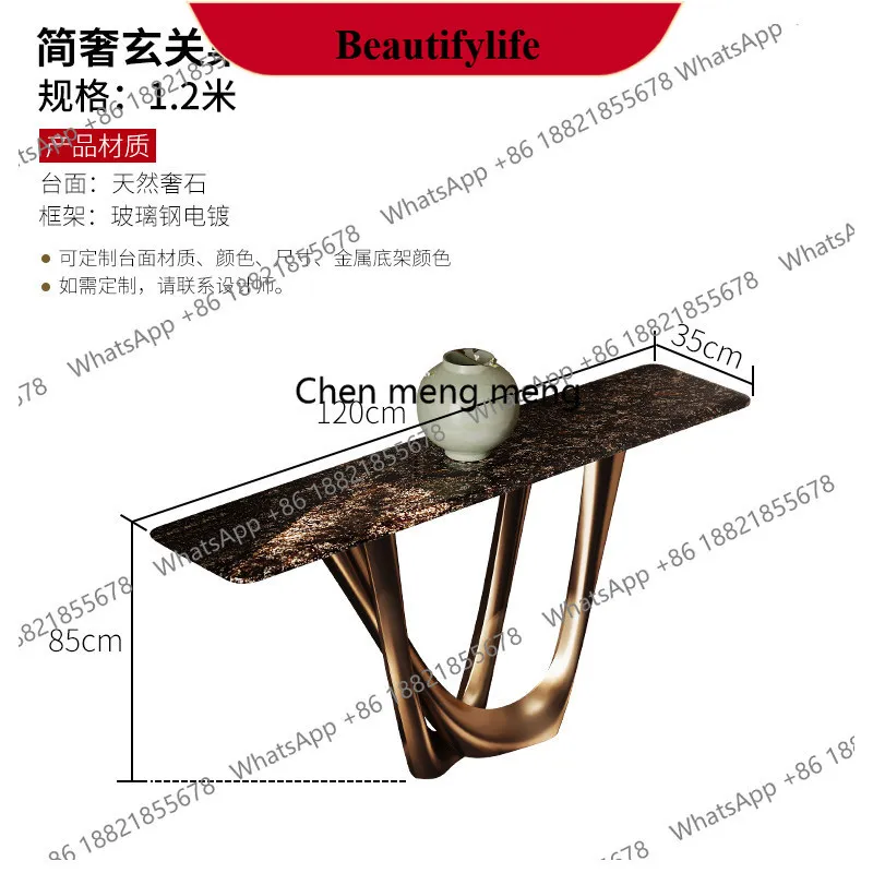 z183 2026 new Italian light luxury natural marble high-end designer entrance table minimalist
z183 2026 new Italian light luxury natural marble high-end designer entrance table minimalist