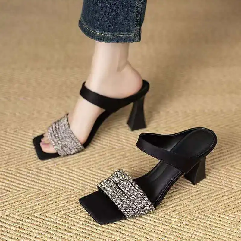 Summer Platform High-Heeled Sandals Fashion Square Head Open Toe Thick With Pink Black White Fairy Wind Shopping Sandals 34-40
Summer Platform High-Heeled Sandals Fashion Square Head Open Toe Thick With Pink Black White Fairy Wind Shopping Sandals 34-40