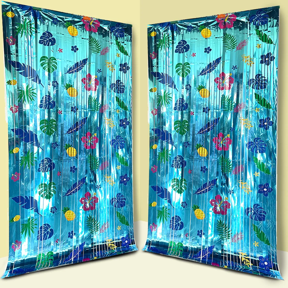 1x2m Hawaiian Themed Rain Silk Curtain Blue Ocean Party Tassel Curtain Turtle Back Leaf Birthday Party Background Decor Curtain
1x2m Hawaiian Themed Rain Silk Curtain Blue Ocean Party Tassel Curtain Turtle Back Leaf Birthday Party Background Decor Curtain