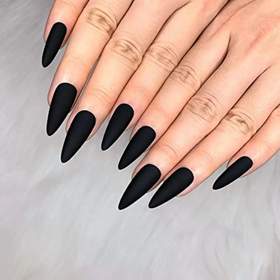 24pcs Fake Nails Matte Pure Color Medium Long Stiletto Almond Press on Nail False Tips Artificial Finger Manicure for Women Bla
24pcs Fake Nails Matte Pure Color Medium Long Stiletto Almond Press on Nail False Tips Artificial Finger Manicure for Women Bla