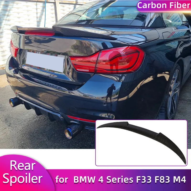 Full Carbon Fiber Rear Trunk Spoiler Wings for BMW 4 Series F33 F83 M4 Convertible 2014-2019 Car Racing Rear Spoiler Wing Lip
Full Carbon Fiber Rear Trunk Spoiler Wings for BMW 4 Series F33 F83 M4 Convertible 2014-2019 Car Racing Rear Spoiler Wing Lip
