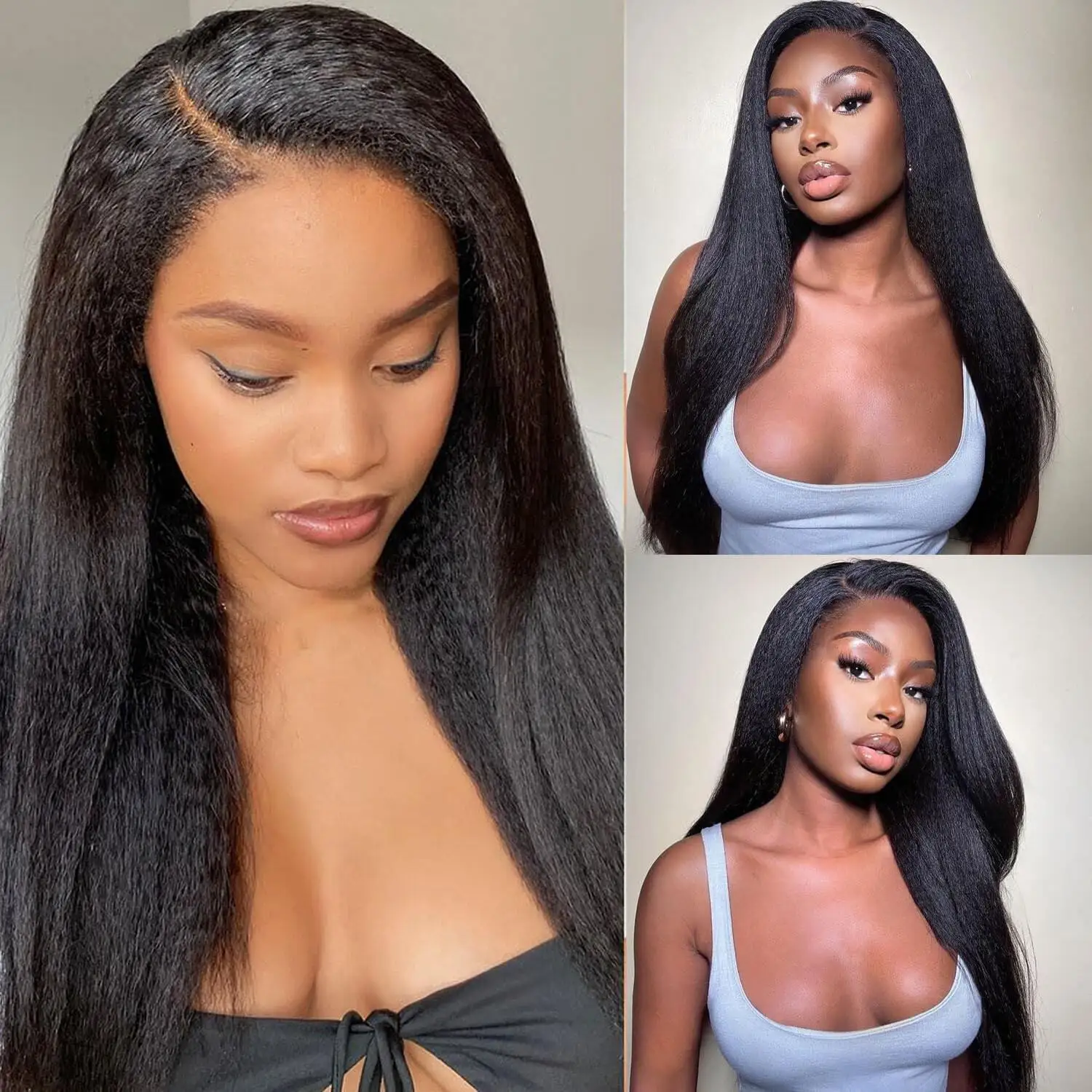 Парик из натуральных волос 13X4 Lace Front Kinky Straight, идеально подходит для повседневной носки и особых случаев, комфортный и естественный вид.
Парик из натуральных волос 13X4 Lace Front Kinky Straight, идеально подходит для повседневной носки и особых случаев, комфортный и естественный вид.