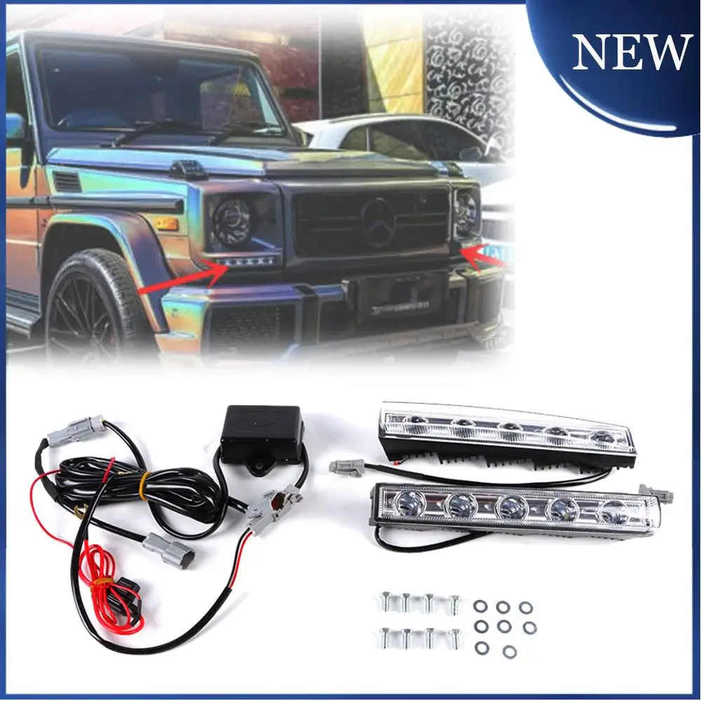 New W463 White LED Daytime Runnig Lights Set For Mercedes Benz G class G500 G63 G65 AMG 2004-2018 Car Replacement Parts
New W463 White LED Daytime Runnig Lights Set For Mercedes Benz G class G500 G63 G65 AMG 2004-2018 Car Replacement Parts