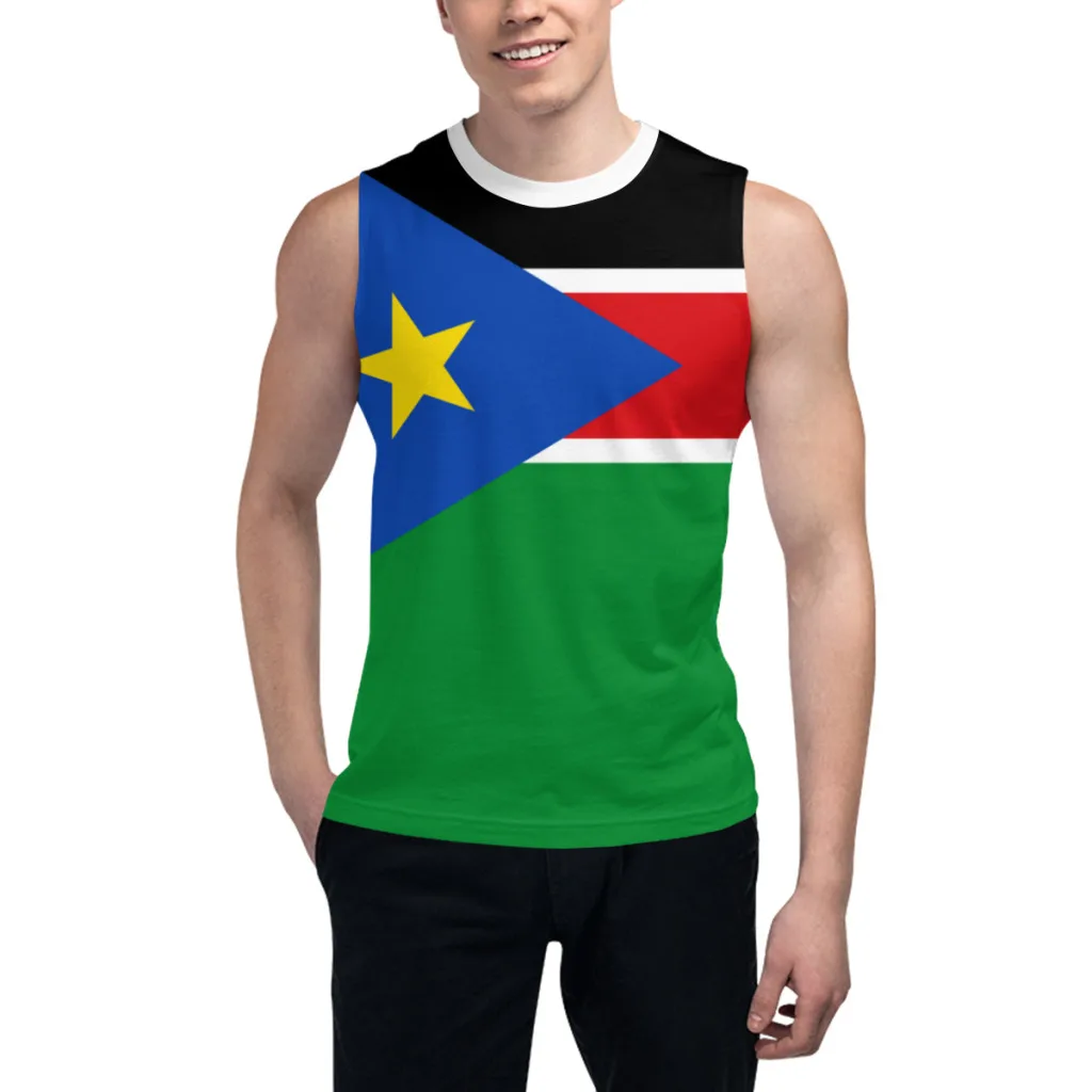 Sleeveless T-shirt South Sudan Flag 3D Men's Boys Tshirt Gyms Tank Tops Fitness Joggers Basketball Training Vest
Sleeveless T-shirt South Sudan Flag 3D Men's Boys Tshirt Gyms Tank Tops Fitness Joggers Basketball Training Vest