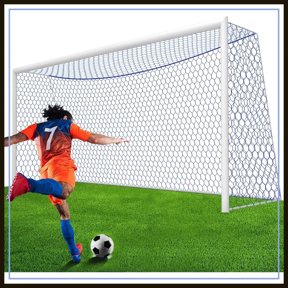 Soccer Goal Net Replacement 24x8FT & 18.5x6.5FT, 4mm Nylon 4" Hexagonal, Weather & Abrasion Resistant
Soccer Goal Net Replacement 24x8FT & 18.5x6.5FT, 4mm Nylon 4" Hexagonal, Weather & Abrasion Resistant