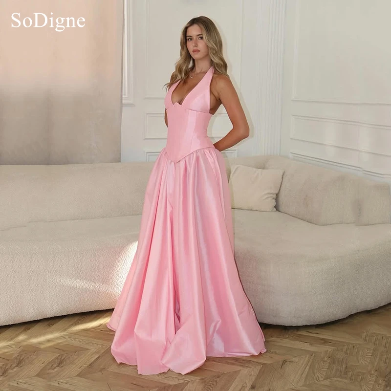 SoDigne Sexy Low Cut-out Evening Dresses Halter Sleeveless Waist-cinching Party Dress Backless A-Line Prom Gowns Customized
SoDigne Sexy Low Cut-out Evening Dresses Halter Sleeveless Waist-cinching Party Dress Backless A-Line Prom Gowns Customized