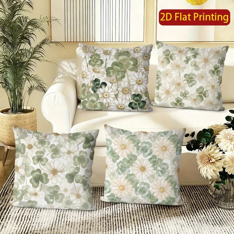 Green Clover Daisy Throw Pillow Covers Pattern Cushion Cover Suitable For Sofa Bedroom Car Pillow Cover
Green Clover Daisy Throw Pillow Covers Pattern Cushion Cover Suitable For Sofa Bedroom Car Pillow Cover