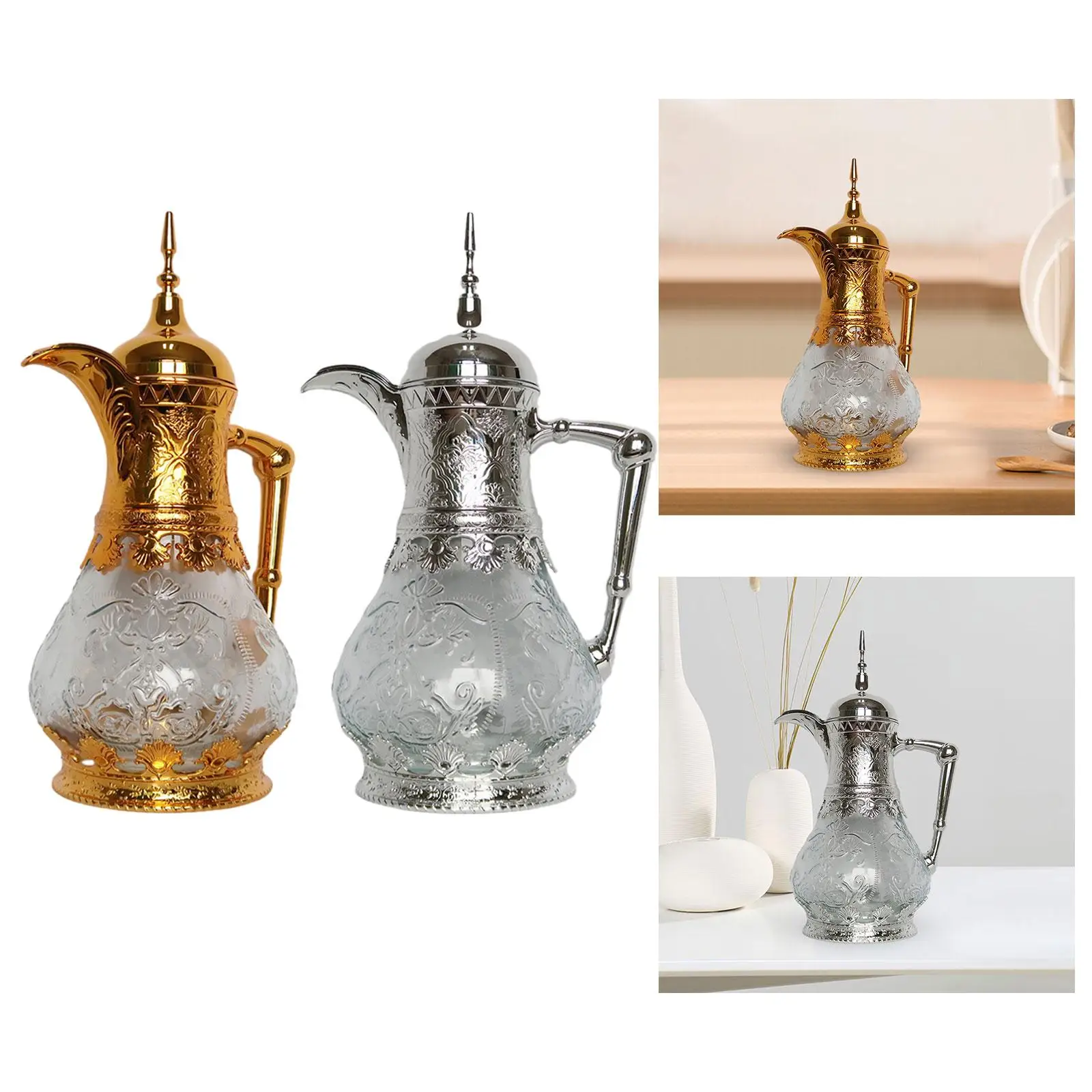 Insulation Teapot Glass Thermal Coffee Tea Pot Thermos Bottle Pitcher Carafe Elegant Design Handle Arabic Suitable for Party
Insulation Teapot Glass Thermal Coffee Tea Pot Thermos Bottle Pitcher Carafe Elegant Design Handle Arabic Suitable for Party