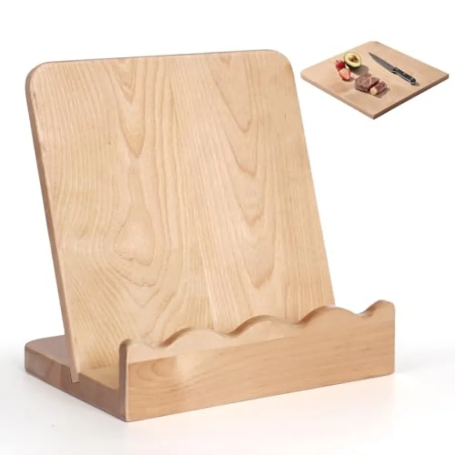 Scalloped Wooden Cookbook Stand with Removable Cutting Board Adjustable Recipe Book Holder, Charcuterie Board and Kitchen Servi
Scalloped Wooden Cookbook Stand with Removable Cutting Board Adjustable Recipe Book Holder, Charcuterie Board and Kitchen Servi