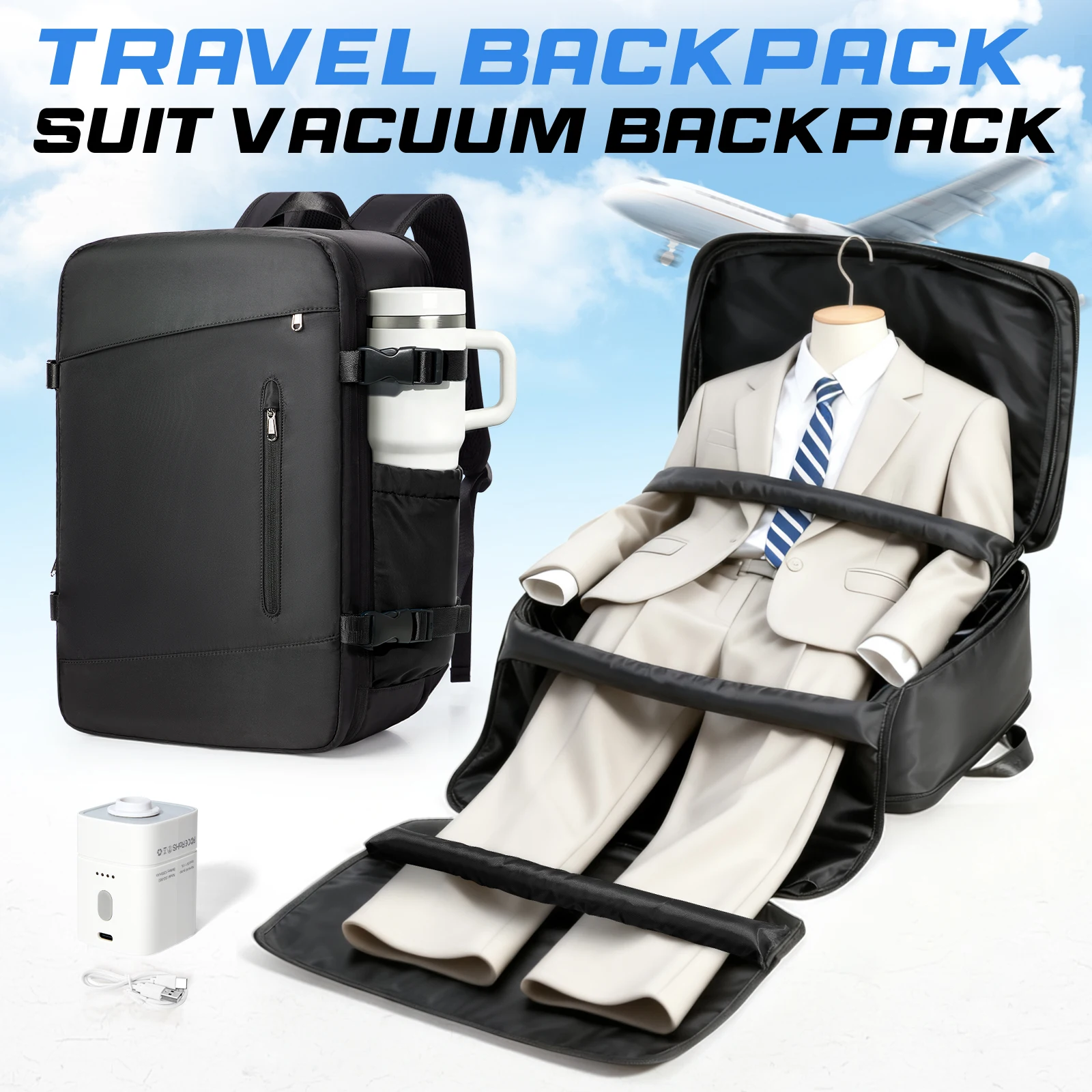 Men's Backpack, Vacuum Compression Travel Backpack Men's Suit Storage Backpack Multi Functional Large Capacity Business Work Bag
Men's Backpack, Vacuum Compression Travel Backpack Men's Suit Storage Backpack Multi Functional Large Capacity Business Work Bag