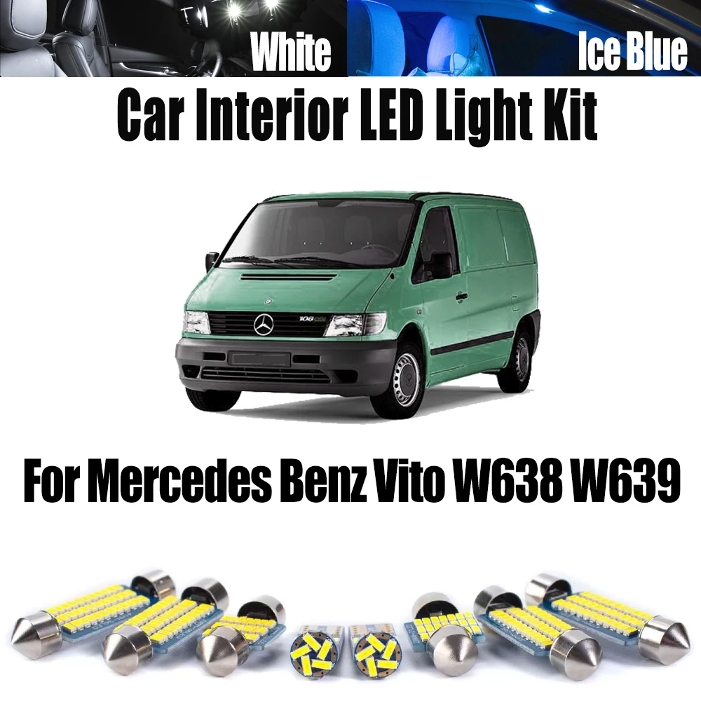 Canbus без ошибок автомобильные лампы для чтения для Mercedes Benz Vito W638 W639 светодиодное освещение внутренняя карта купольный светильник багажника комплект аксессуаров
Canbus без ошибок автомобильные лампы для чтения для Mercedes Benz Vito W638 W639 светодиодное освещение внутренняя карта купольный светильник багажника комплект аксессуаров